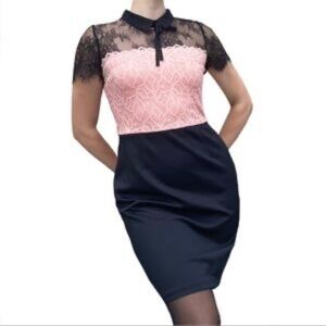 New York & Company lace top dress size small